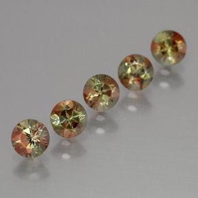 أحجار اندلوسيت متعدد الألوان طبيعية، قصة دائرى، VVS-VS، وزنها  قيراط