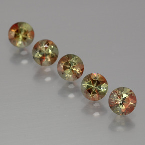 أحجار اندلوسيت متعدد الألوان طبيعية، قصة دائرى، VVS-VS، وزنها  قيراط