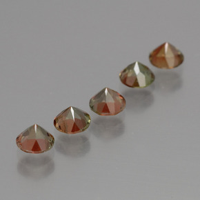 أحجار اندلوسيت متعدد الألوان طبيعية، قصة دائرى، VVS-VS، وزنها  قيراط