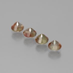 أحجار اندلوسيت متعدد الألوان طبيعية، قصة دائرى، قليلا جدا، وزنها 1.31 قيراط