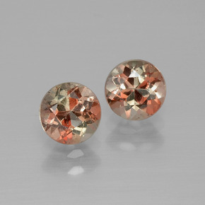 أحجار اندلوسيت متعدد الألوان طبيعية، قصة دائرى، قليلا جدا، وزنها  قيراط