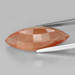 لابرادوريت أنديسين العسل البرتقال طبيعي، ماركيز، 8.24 قيراط، VVS-VS