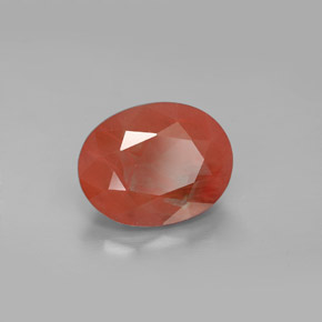 لابرادوريت أنديسين العسل الأحمر طبيعي، قصة بيضاوى، 2.97 قيراط، VVS