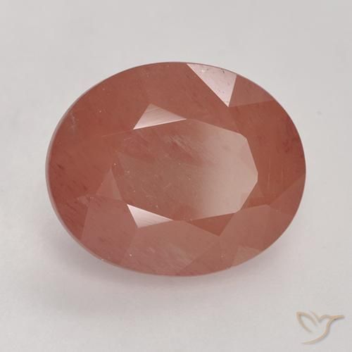 3.16ct طبيعي أحمر متوسط لابرادوريت أنديسين, بيضوي, نصف شفاف