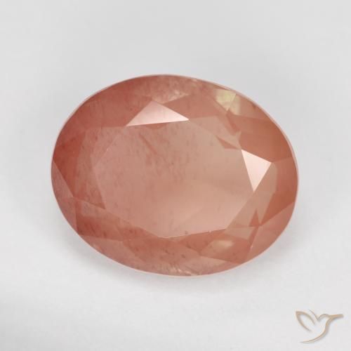3.59ct طبيعي أحمر متوسط لابرادوريت أنديسين, بيضوي, شفاف