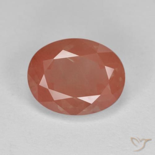 2.21ct طبيعي أحمر الخدود لابرادوريت أنديسين, بيضوي, نصف شفاف