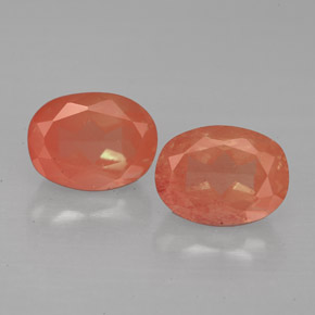 أحجار لابرادوريت أنديسين العسل الأحمر طبيعية، قصة بيضاوى، قليلا جدا، وزنها  قيراط