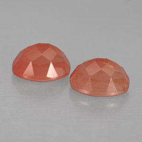 أحجار لابرادوريت أنديسين العسل الأحمر طبيعية، قصة بيضاوى، قليلا جدا، وزنها  قيراط