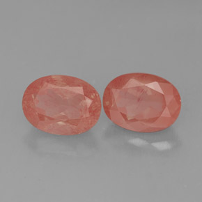 أحجار لابرادوريت أنديسين العسل الأحمر طبيعية، قصة بيضاوى، نصف شفاف، وزنها  قيراط