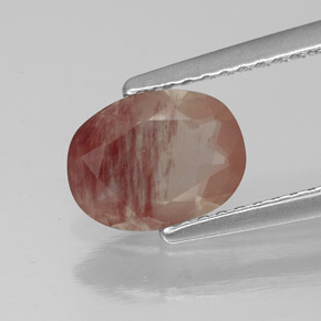 لابرادوريت أنديسين العسل الأحمر طبيعي، شفاف، 1.04 قيراط، شفاف / نصف شفاف