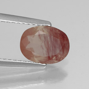 لابرادوريت أنديسين العسل الأحمر طبيعي، شفاف، 1.04 قيراط، شفاف / نصف شفاف