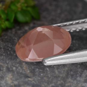 لابرادوريت أنديسين العسل الأحمر طبيعي، قصة بيضاوى، 1.04 قيراط، نصف شفاف