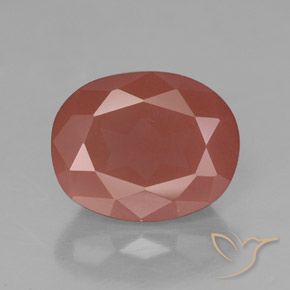 2.59ct طبيعي برتقالى محمر باهت لابرادوريت أنديسين, بيضوي, شفاف / نصف شفاف