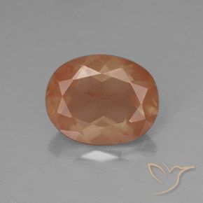 2.59ct طبيعي برتقالى الجريب فروت لابرادوريت أنديسين, بيضوي, شفاف / نصف شفاف