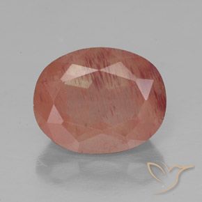 3.04ct طبيعي أحمر متوسط لابرادوريت أنديسين, بيضوي, شفاف / نصف شفاف