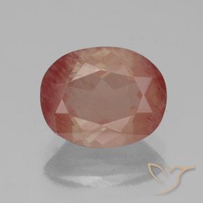 2.63ct طبيعي أحمر دموى لابرادوريت أنديسين, بيضوي, شفاف / نصف شفاف