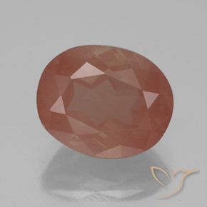 3.78ct طبيعي أحمر متوسط لابرادوريت أنديسين, بيضوي, نصف شفاف