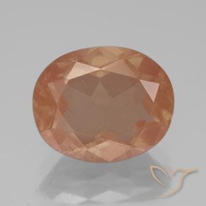 3.52ct طبيعي برتقالى محمر فاتح لابرادوريت أنديسين, بيضوي, شفاف / نصف شفاف