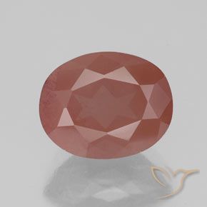 2.53ct طبيعي أحمر متوسط لابرادوريت أنديسين, بيضوي, شفاف / نصف شفاف