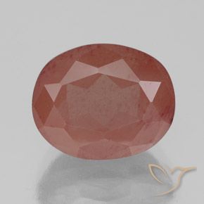 3.87ct طبيعي أحمر متوسط لابرادوريت أنديسين, بيضوي, شفاف / نصف شفاف