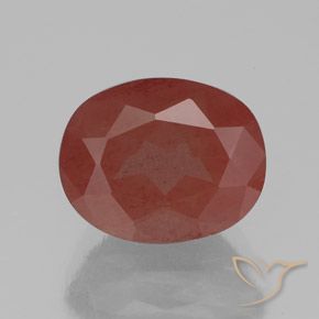 2.91ct طبيعي احمر غامق لابرادوريت أنديسين, بيضوي, شفاف / نصف شفاف