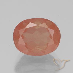 2.80ct طبيعي برتقالى محمر لابرادوريت أنديسين, بيضوي, شفاف / نصف شفاف
