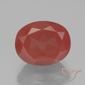 3.05ct طبيعي أحمر متوسط لابرادوريت أنديسين, بيضوي, شفاف / نصف شفاف