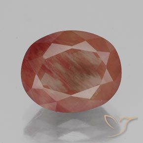 3.50ct طبيعي أحمر دموى لابرادوريت أنديسين, بيضوي, نصف شفاف