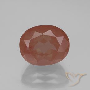 لابرادوريت أنديسين وردى غامق طبيعي، شفاف، 4.21 قيراط، شفاف / نصف شفاف