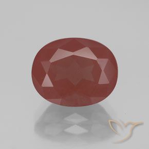 2.87ct طبيعي أحمر برتقالي لابرادوريت أنديسين, بيضوي, شفاف / نصف شفاف