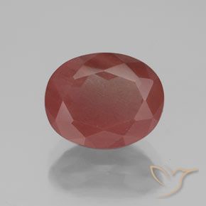 2.80ct طبيعي أحمر غامق لابرادوريت أنديسين, بيضوي, شفاف / نصف شفاف