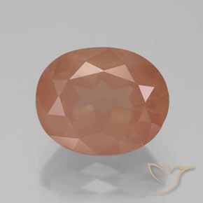 3.75ct طبيعي برتقالى محمر لابرادوريت أنديسين, بيضوي, شفاف / نصف شفاف