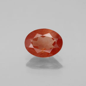 لابرادوريت أنديسين بىتقالى أحمر طبيعي، قصة بيضاوى، 0.96 قيراط، VS-SI