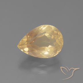 2.40ct طبيعي ذهبى خوخى فاتح لابرادوريت أنديسين, شكل الكمثرى, شفاف