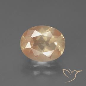 2.59ct طبيعي برتقالى خوخى فاتح لابرادوريت أنديسين, بيضوي, شفاف