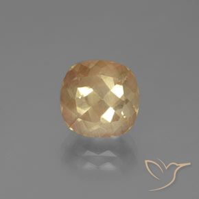 3.40ct طبيعي ذهبى خوخى فاتح لابرادوريت أنديسين, وسادة, شفاف