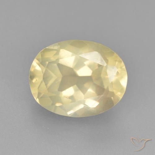 3.27ct طبيعي أصفر فاتح لابرادوريت أنديسين, بيضوي, شفاف