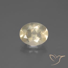 2.46ct طبيعي ذهبى فاتح لابرادوريت أنديسين, بيضوي, شفاف
