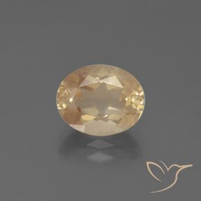 2.83ct طبيعي ذهبى خوخى فاتح لابرادوريت أنديسين, بيضوي, شفاف