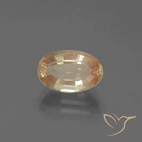 2.71ct طبيعي ذهبى-خوخى لابرادوريت أنديسين, بيضوي, شفاف