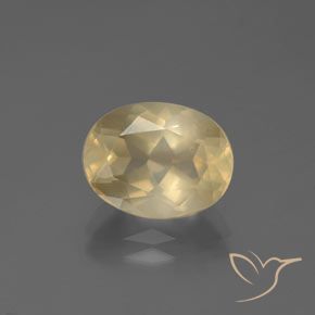 3.44ct طبيعي لون كريمى لابرادوريت أنديسين, بيضوي, شفاف