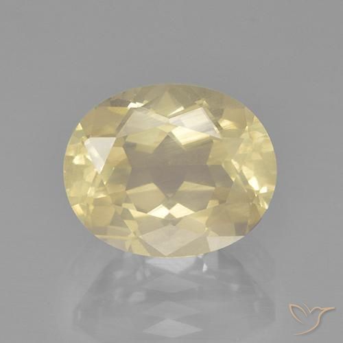 3.86ct طبيعي أصفر فاتح لابرادوريت أنديسين, بيضوي, شفاف