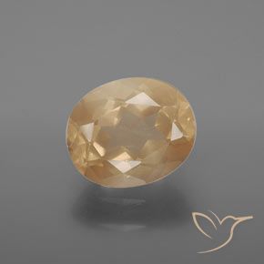 3.52ct طبيعي ذهبى خوخى فاتح لابرادوريت أنديسين, بيضوي, شفاف