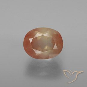 3.04ct طبيعي ذهبى-خوخى لابرادوريت أنديسين, بيضوي, شفاف