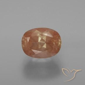 3.54ct طبيعي برتقالى الجريب فروت لابرادوريت أنديسين, بيضوي, شفاف