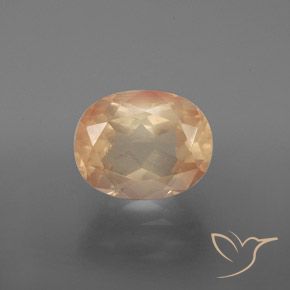 3.25ct طبيعي برتقالى كنتالوبى لابرادوريت أنديسين, بيضوي, شفاف