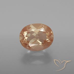2.63ct طبيعي ذهبى-خوخى لابرادوريت أنديسين, بيضوي, شفاف