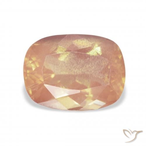 3.81ct طبيعي برتقالي فاتح لابرادوريت أنديسين, وسادة, شفاف