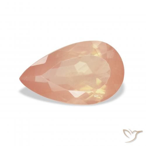 3.18ct طبيعي برتقالى محمر لابرادوريت أنديسين, شكل الكمثرى, شفاف