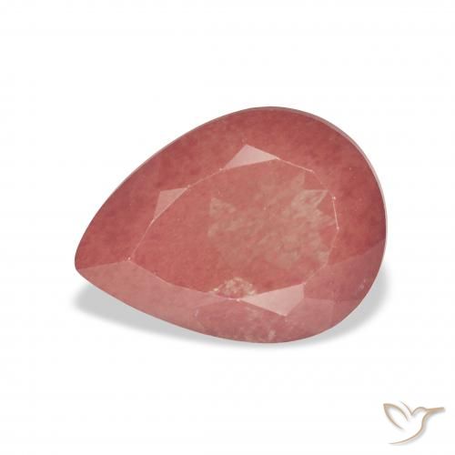 3.16ct طبيعي أحمر متوسط لابرادوريت أنديسين, شكل الكمثرى, شفاف